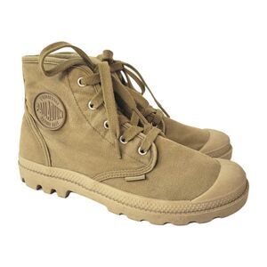 Palladium Original Canvas Boots Tan/Khaki Men’s US 9  Military Style